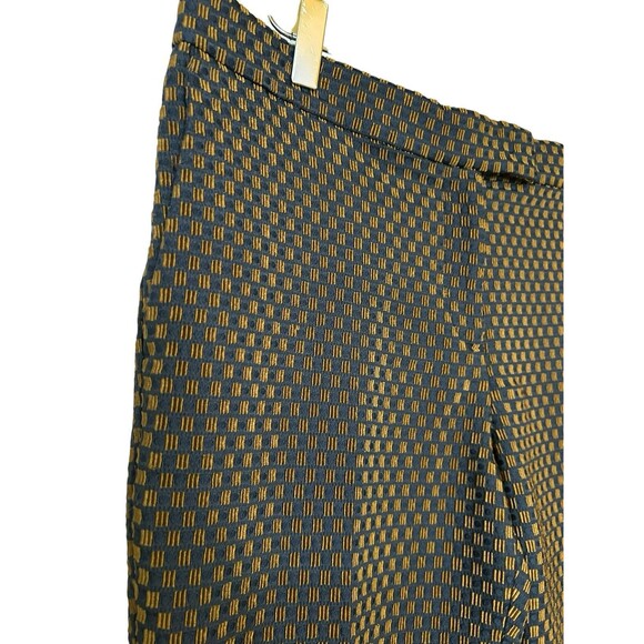 Ann Taylor Devin Fit Geo Jacquard Straight Ankle Pants Trousers Textured Sz 10 - Picture 3 of 7